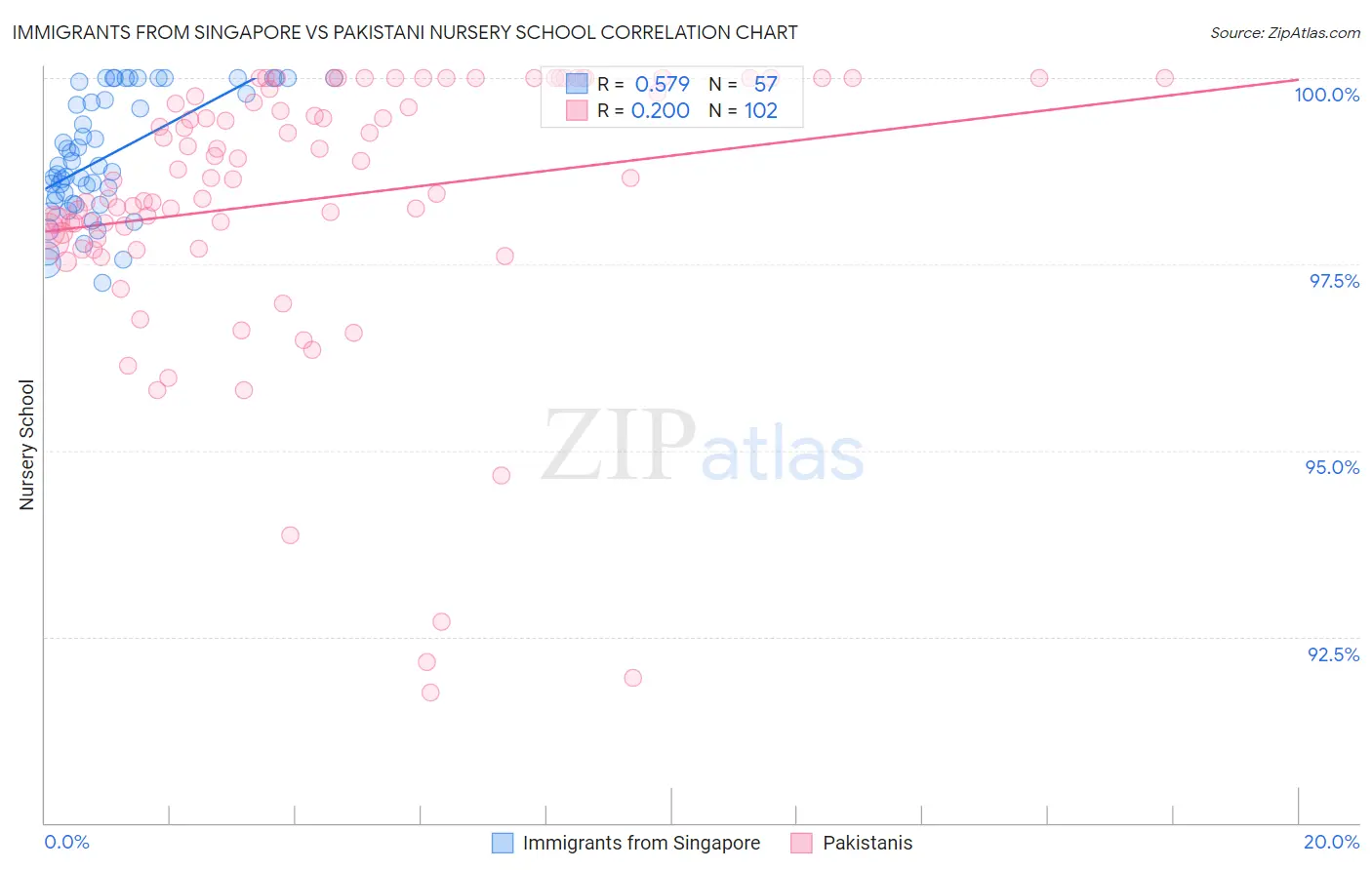Immigrants from Singapore vs Pakistani Nursery School