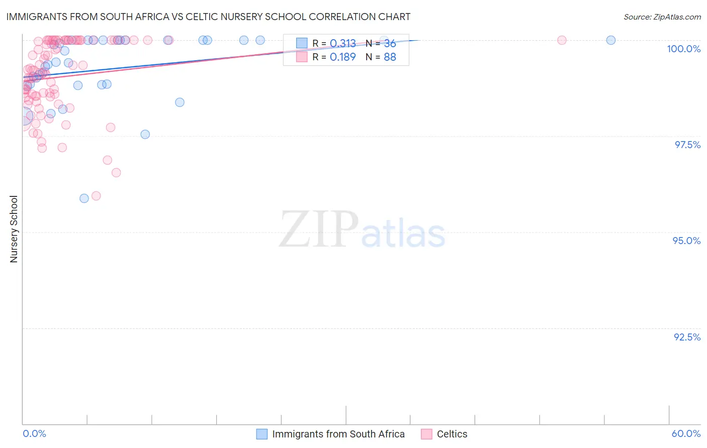 Immigrants from South Africa vs Celtic Nursery School