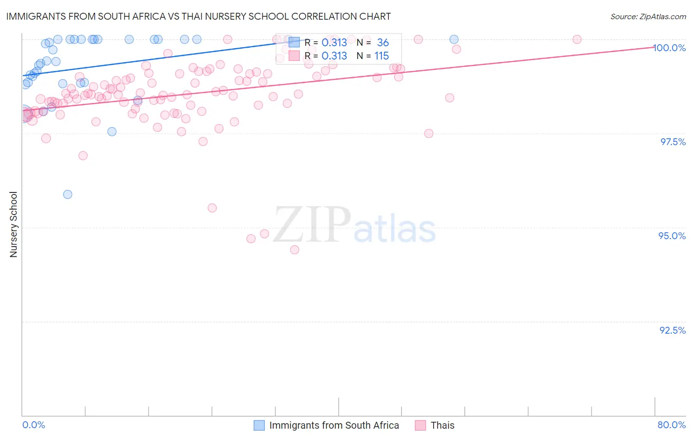 Immigrants from South Africa vs Thai Nursery School