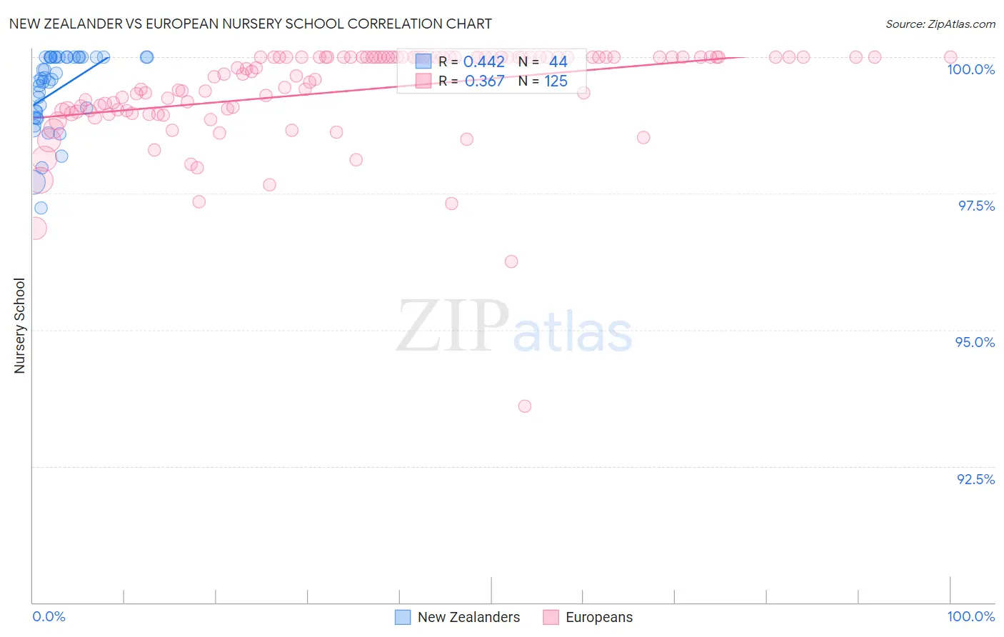 New Zealander vs European Nursery School
