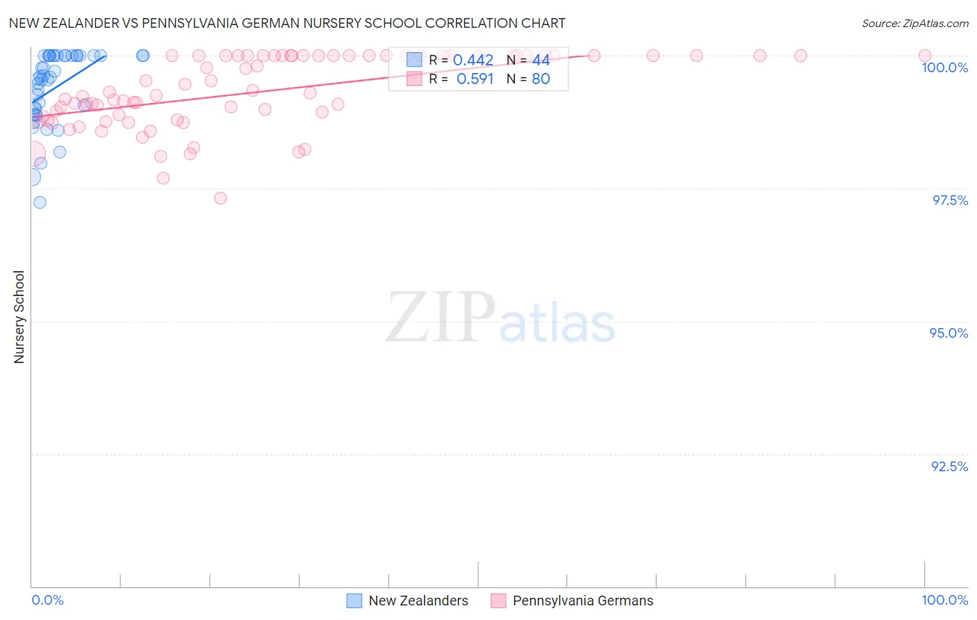 New Zealander vs Pennsylvania German Nursery School
