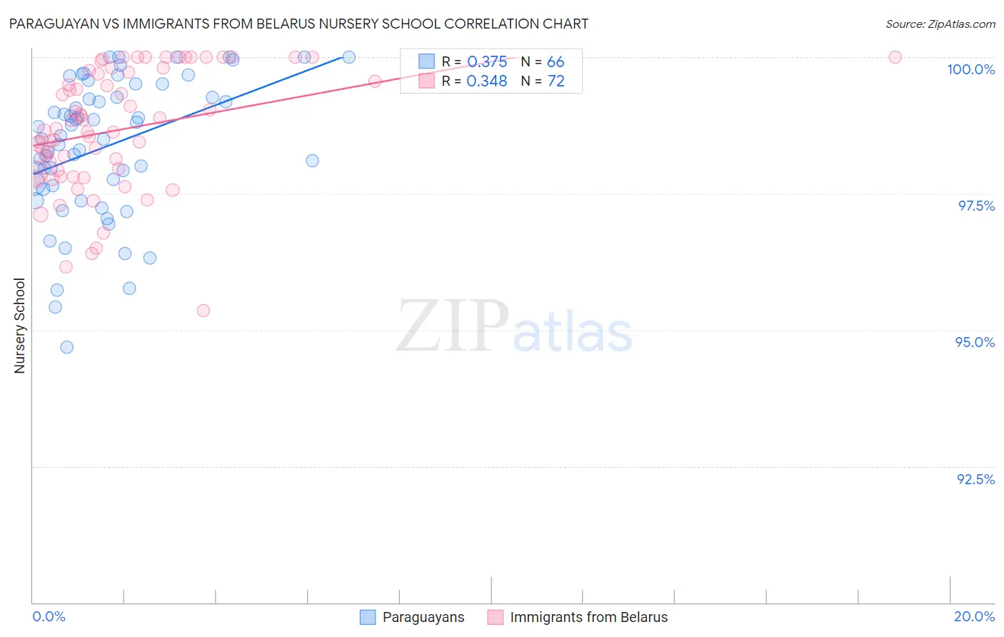 Paraguayan vs Immigrants from Belarus Nursery School
