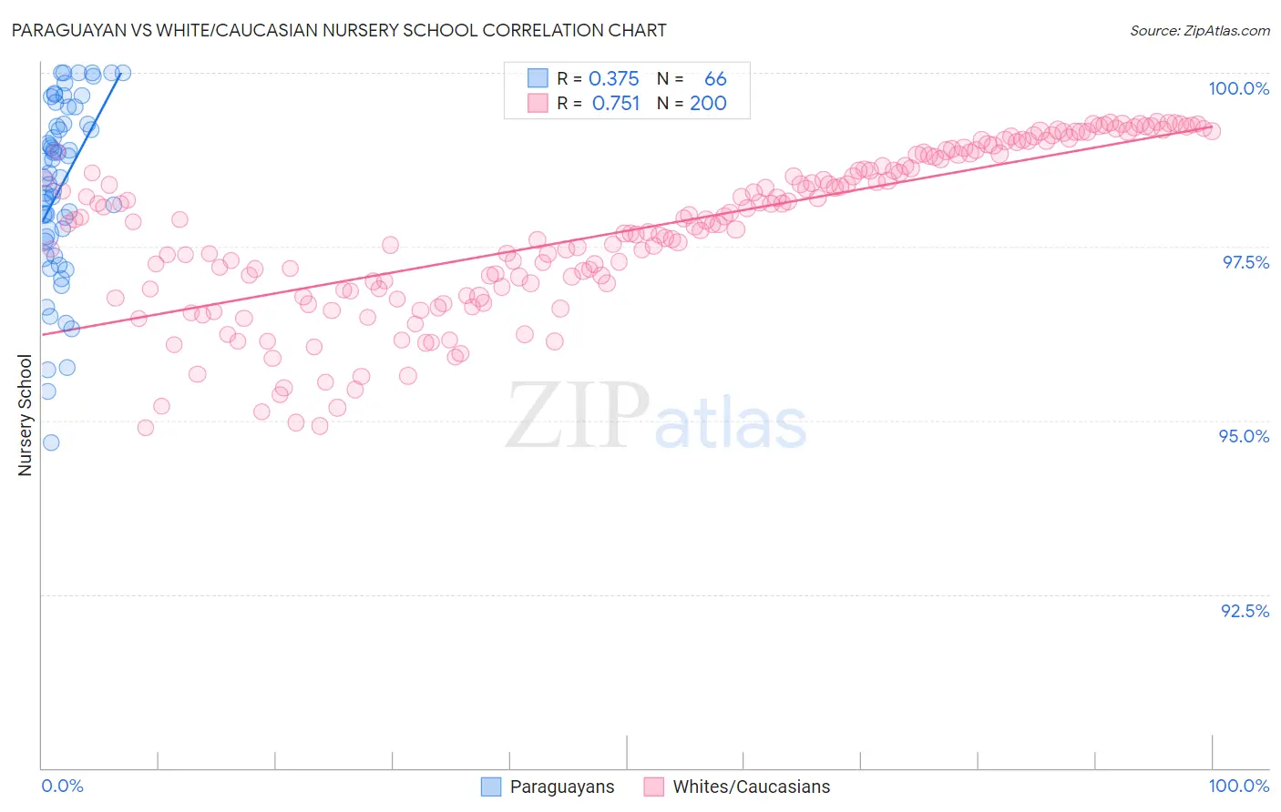 Paraguayan vs White/Caucasian Nursery School