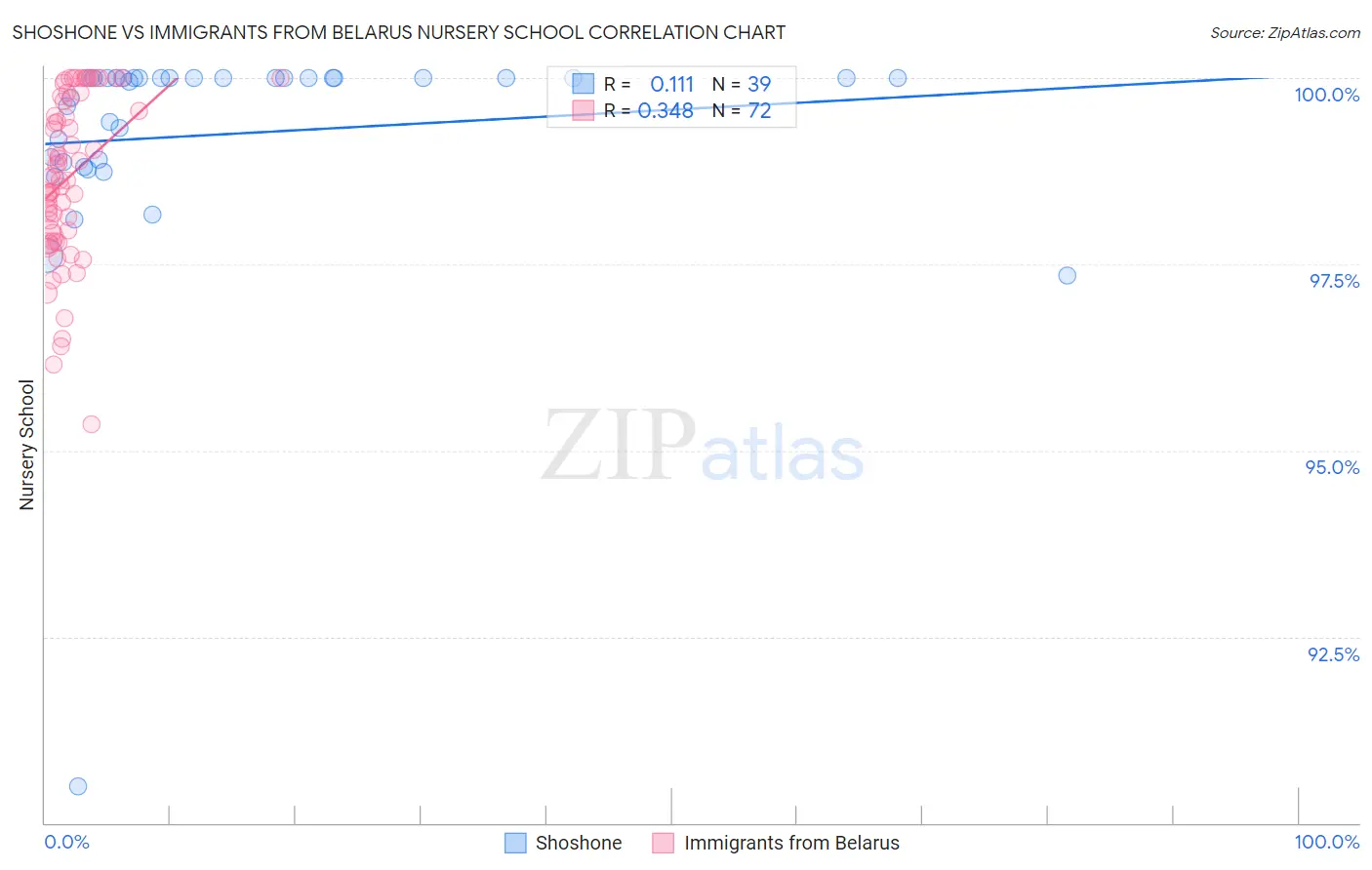 Shoshone vs Immigrants from Belarus Nursery School