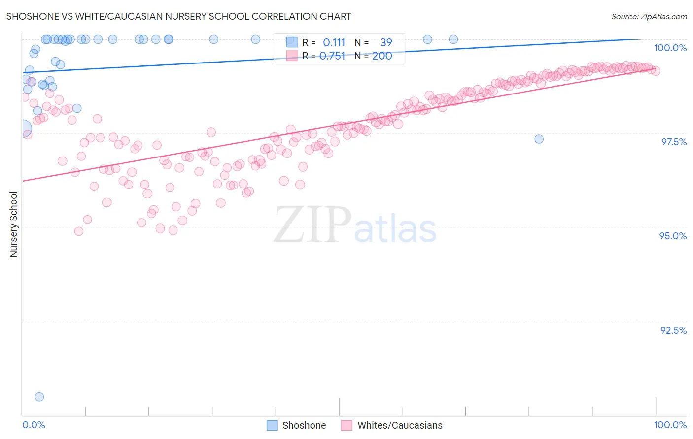 Shoshone vs White/Caucasian Nursery School