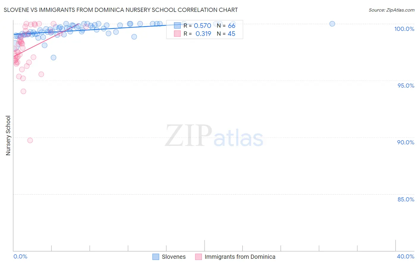 Slovene vs Immigrants from Dominica Nursery School