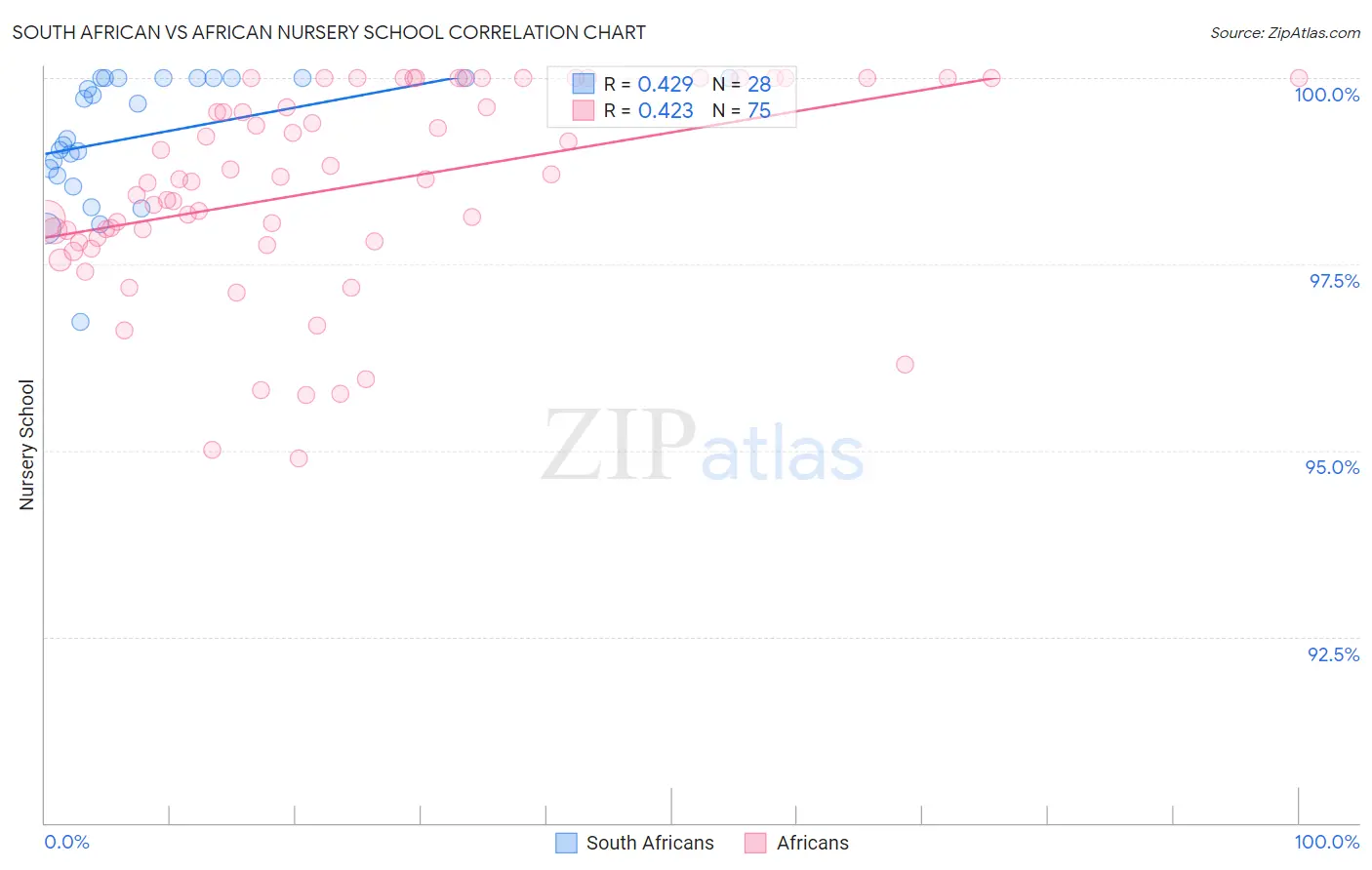 South African vs African Nursery School