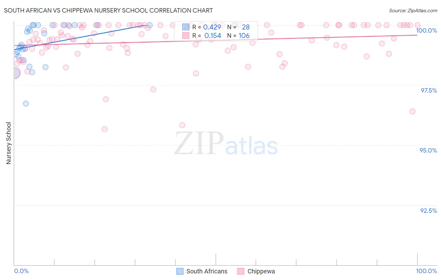 South African vs Chippewa Nursery School