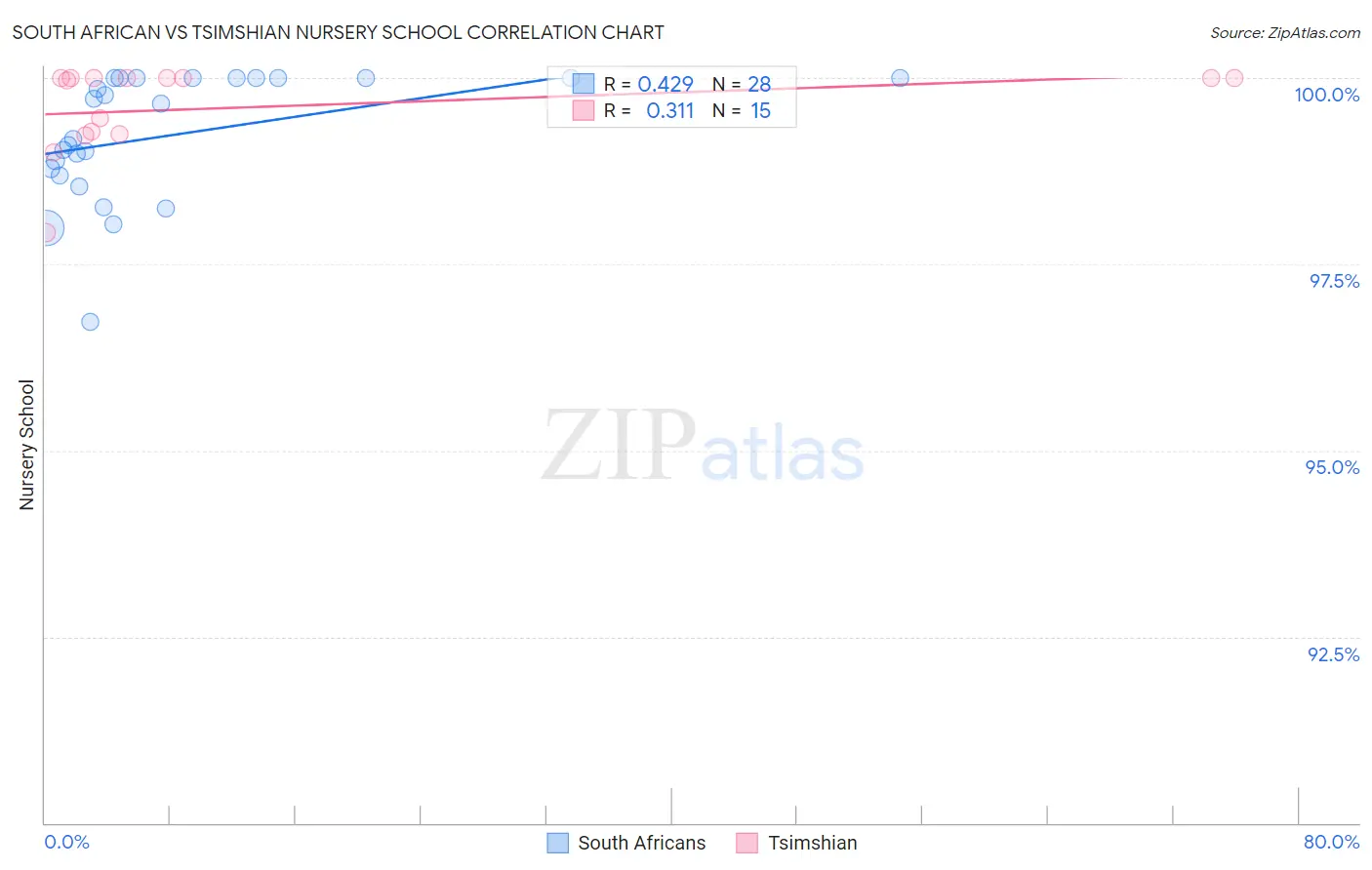 South African vs Tsimshian Nursery School
