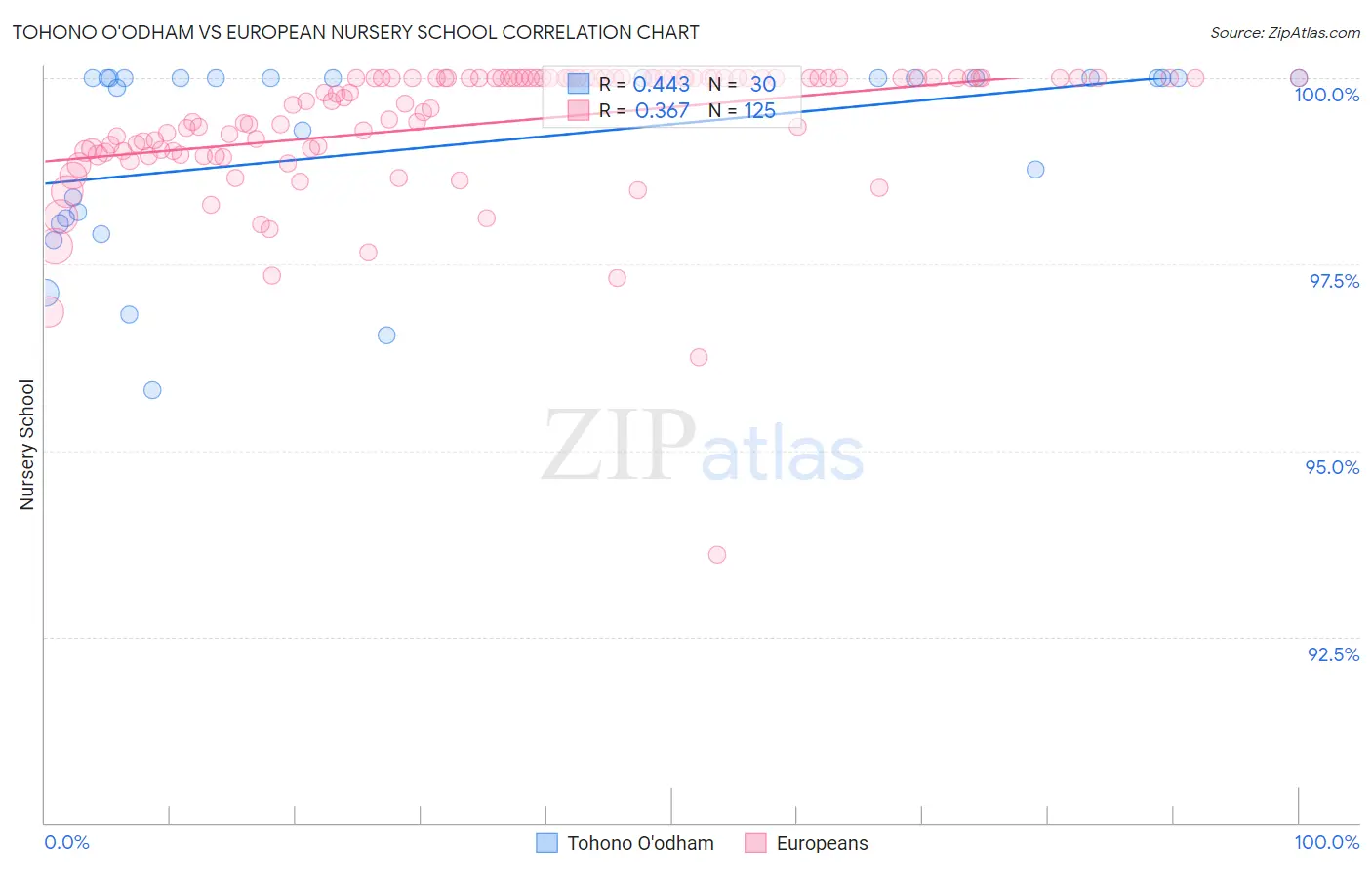 Tohono O'odham vs European Nursery School