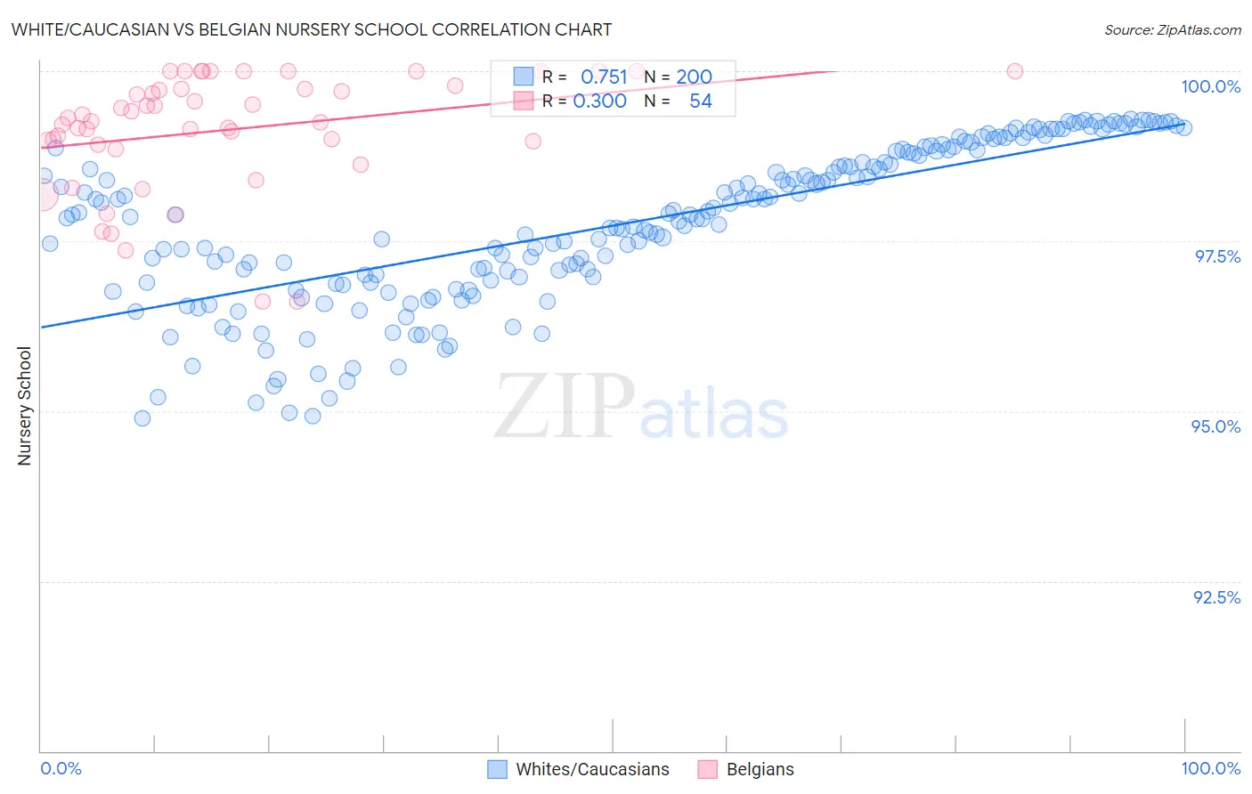 White/Caucasian vs Belgian Nursery School