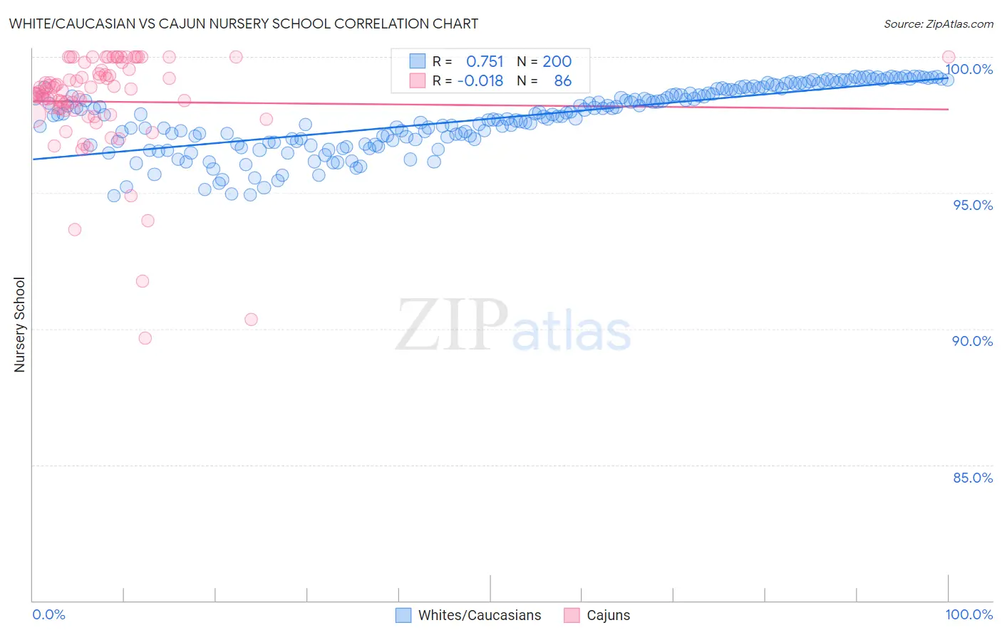 White/Caucasian vs Cajun Nursery School