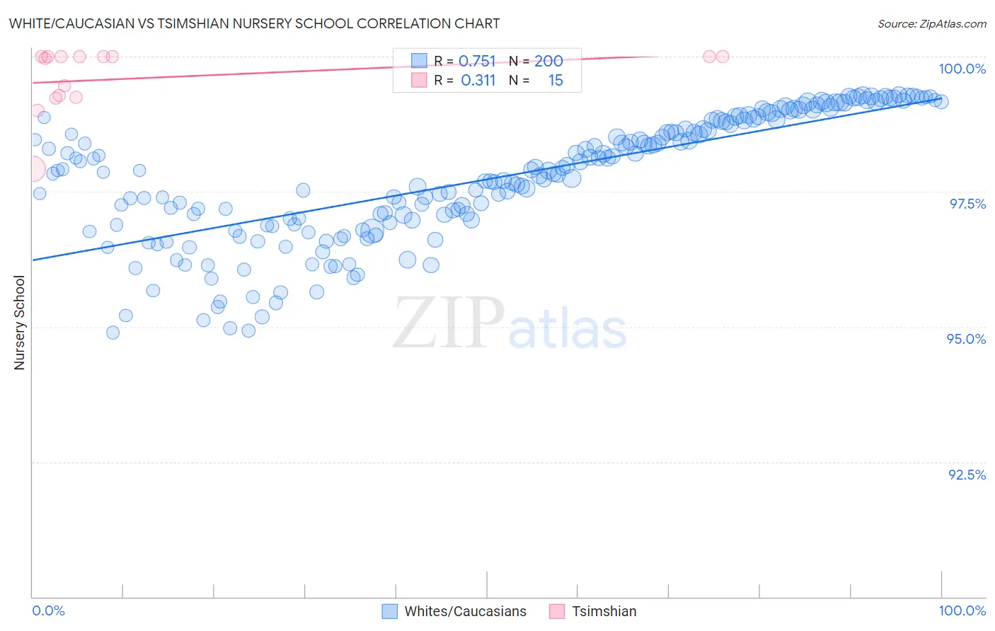 White/Caucasian vs Tsimshian Nursery School