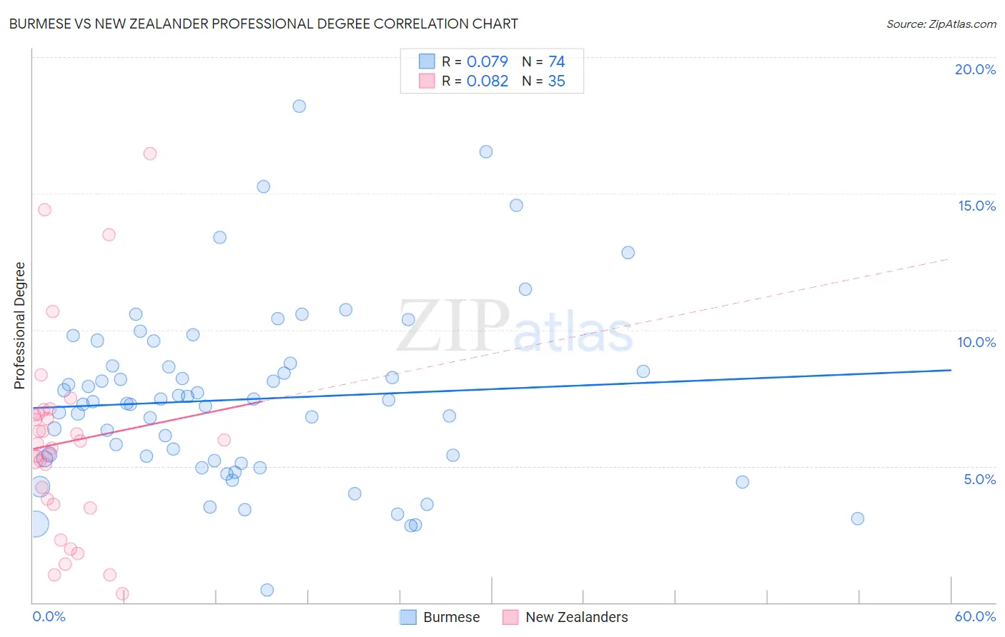 Burmese vs New Zealander Professional Degree