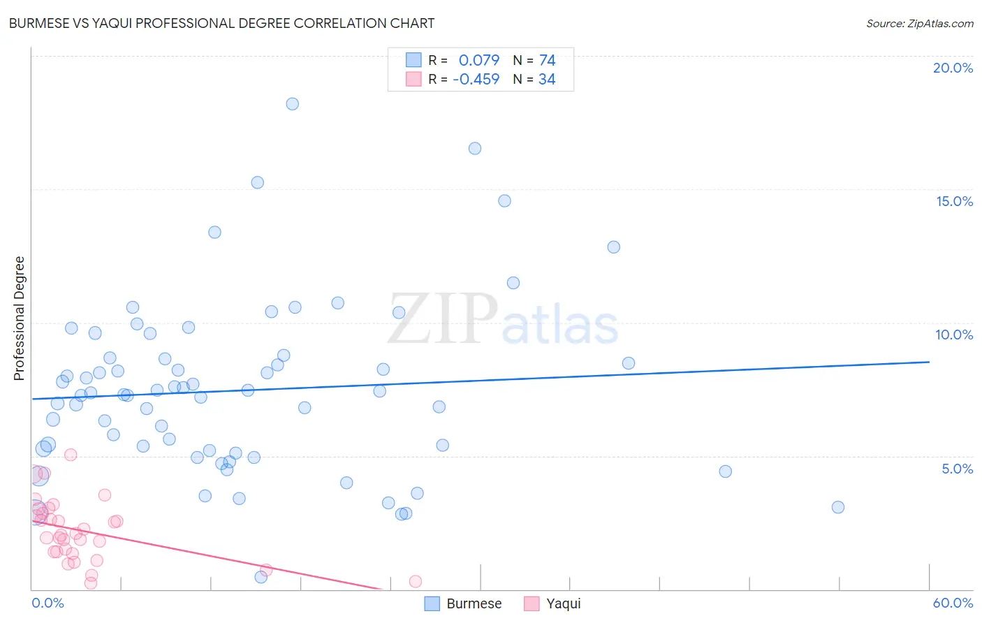 Burmese vs Yaqui Professional Degree