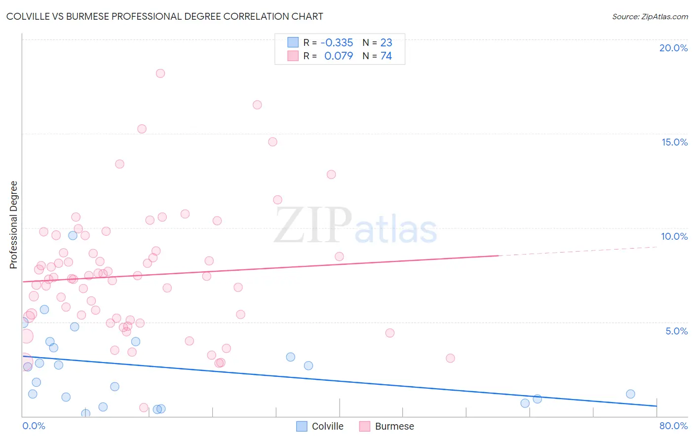 Colville vs Burmese Professional Degree