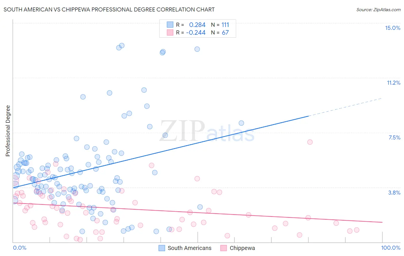 South American vs Chippewa Professional Degree