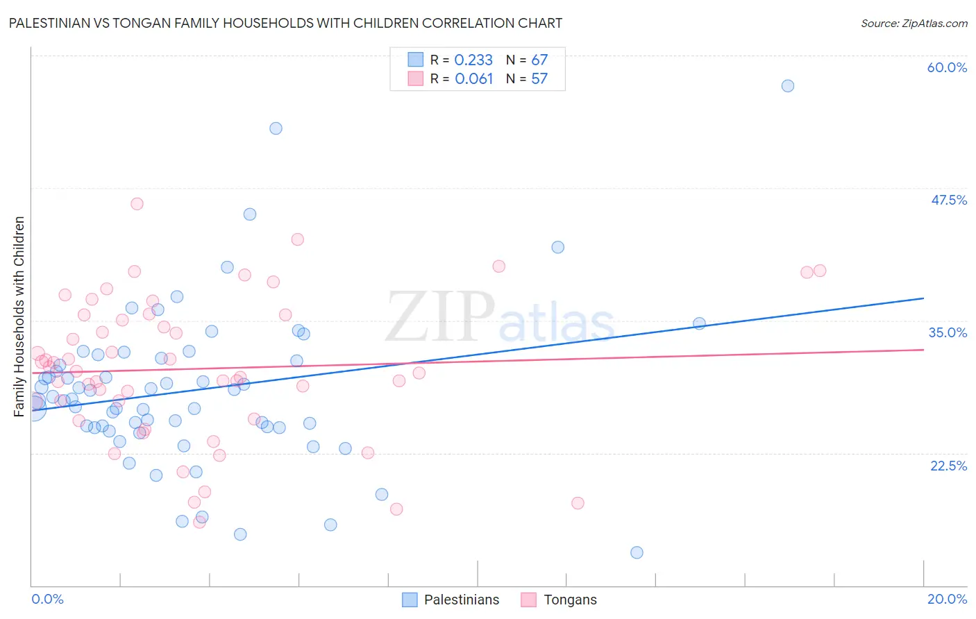 Palestinian vs Tongan Family Households with Children