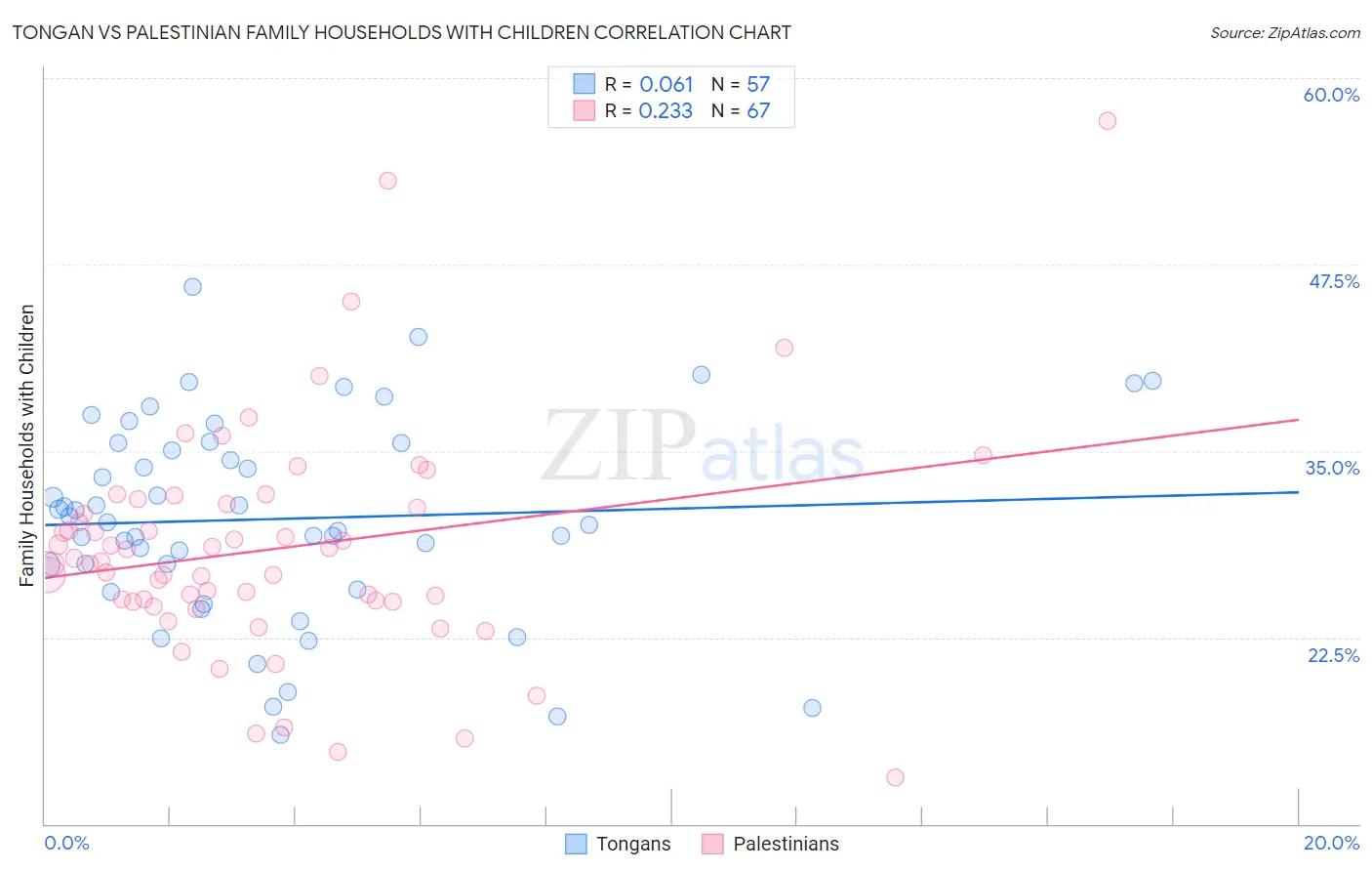 Tongan vs Palestinian Family Households with Children
