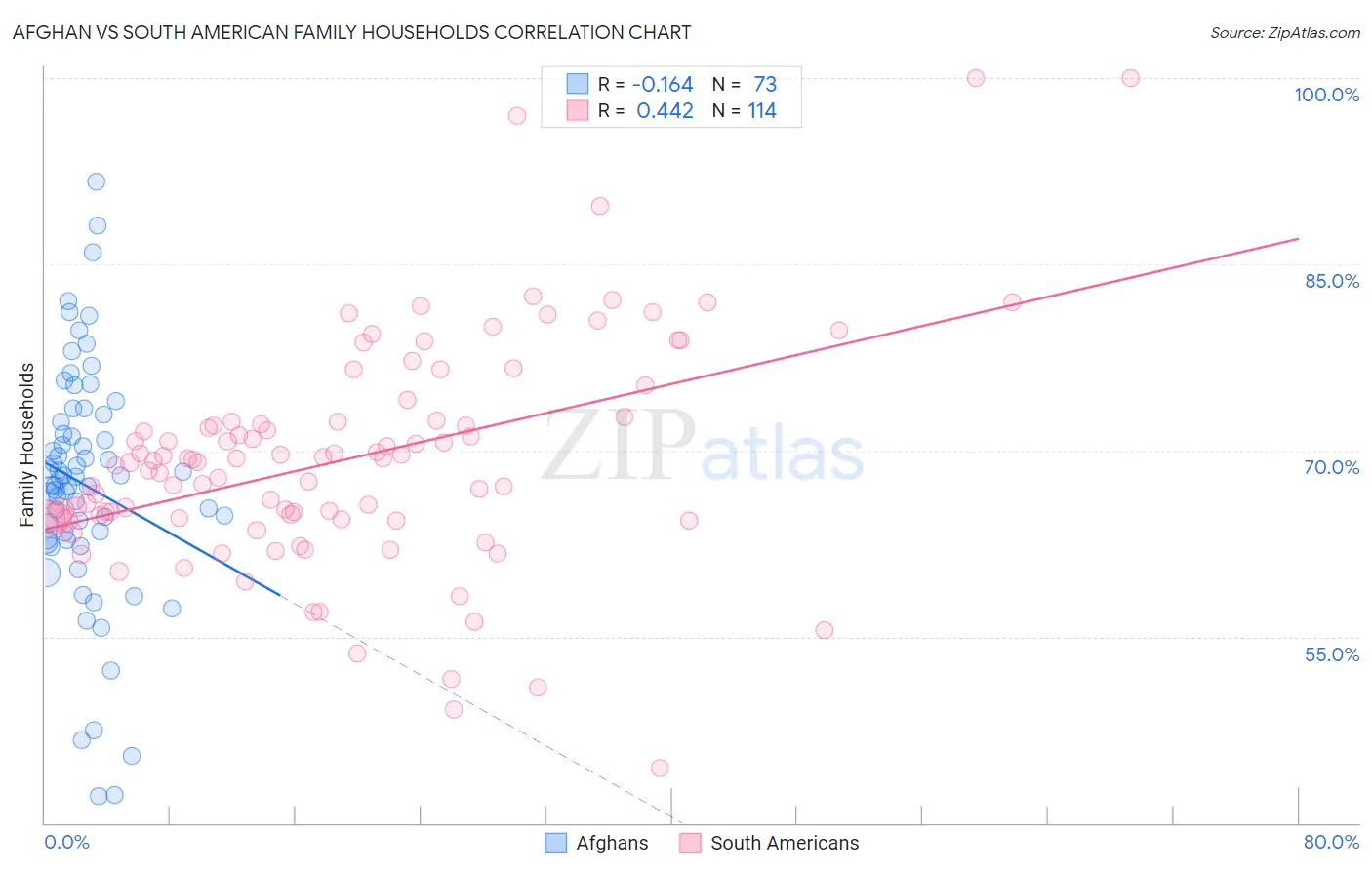 Afghan vs South American Family Households