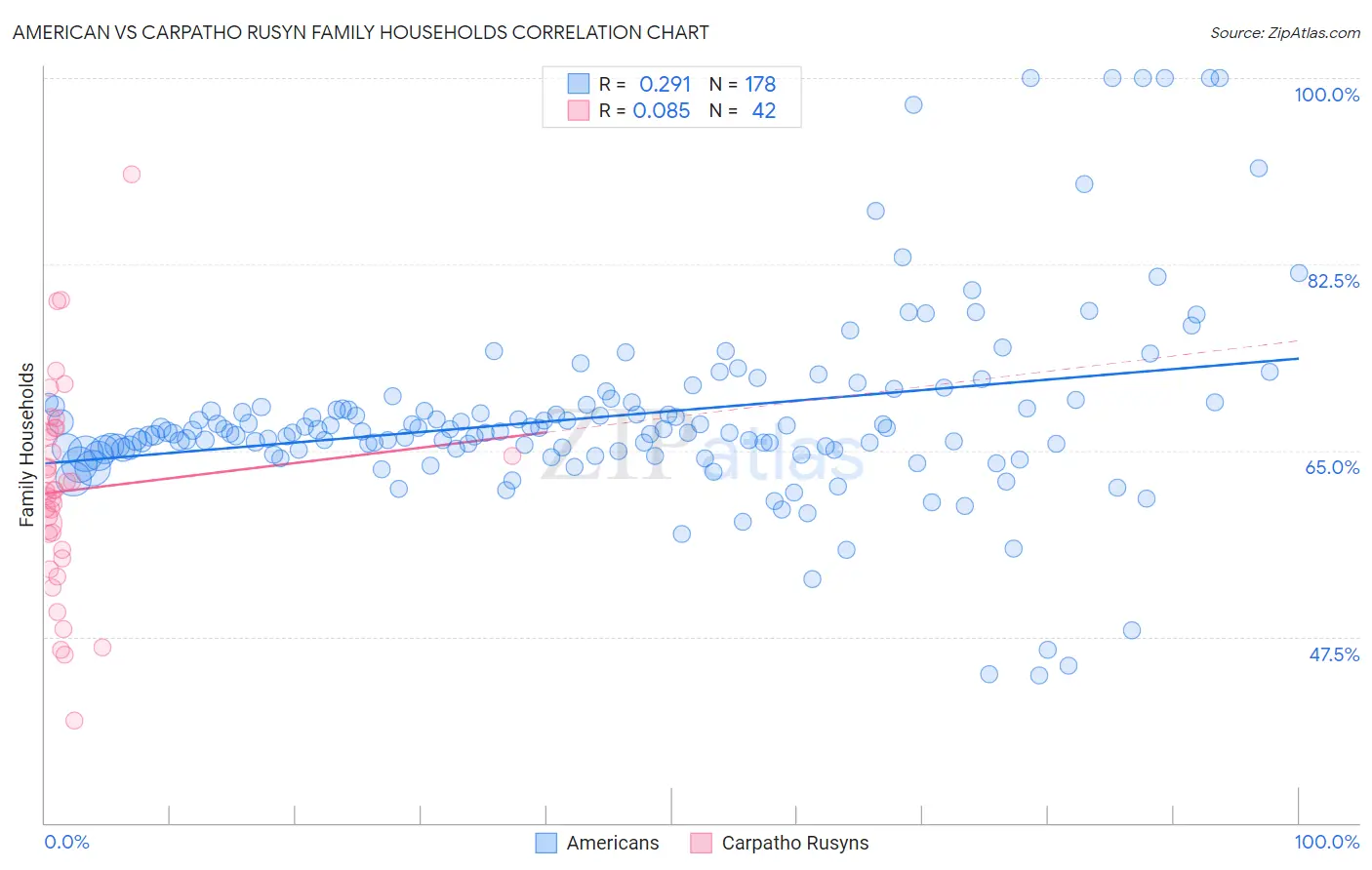 American vs Carpatho Rusyn Family Households