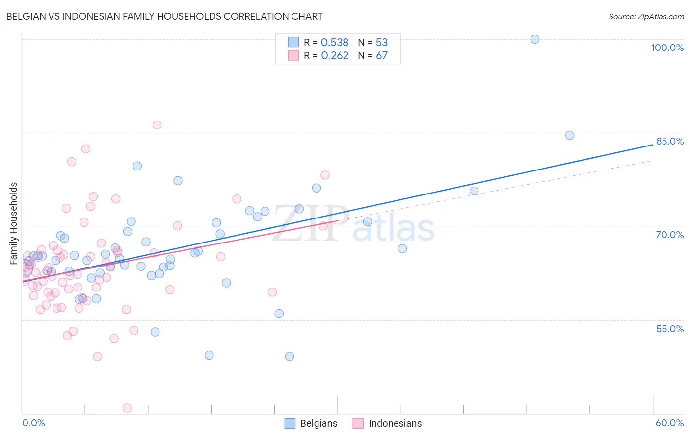Belgian vs Indonesian Family Households