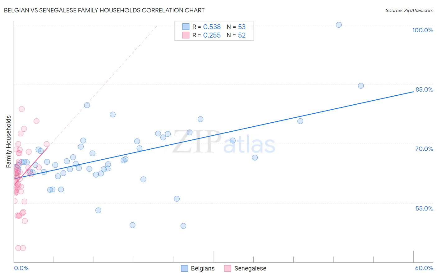 Belgian vs Senegalese Family Households