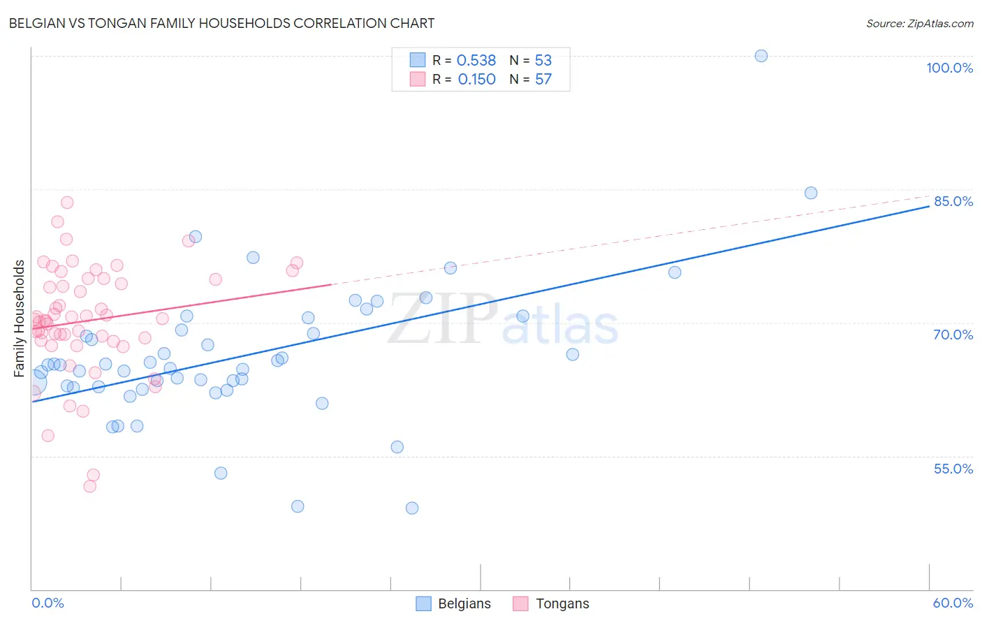 Belgian vs Tongan Family Households