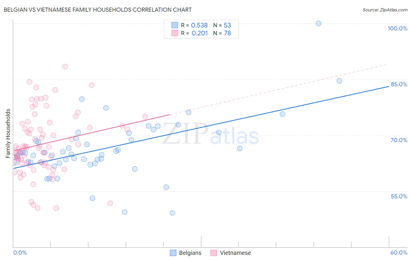 Belgian vs Vietnamese Family Households