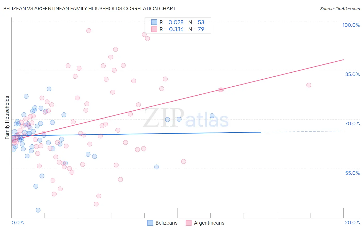 Belizean vs Argentinean Family Households