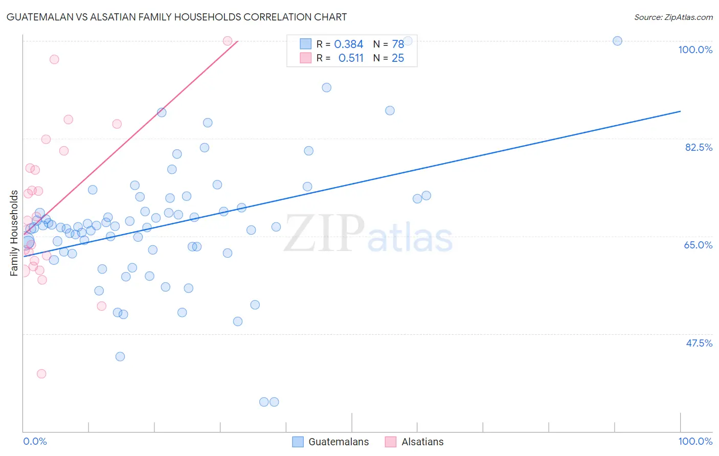 Guatemalan vs Alsatian Family Households