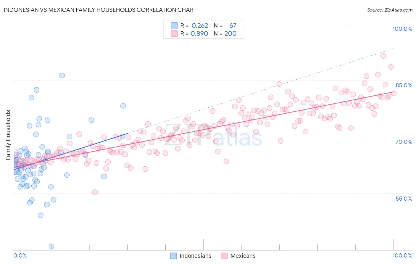 Indonesian vs Mexican Family Households