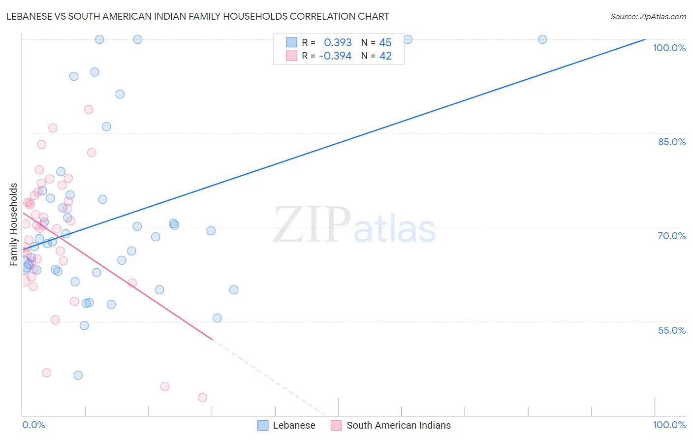 Lebanese vs South American Indian Family Households