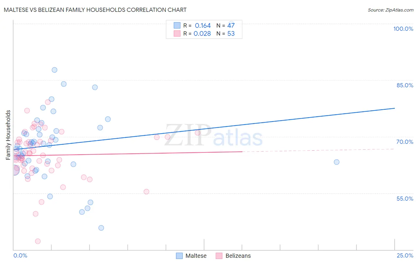 Maltese vs Belizean Family Households