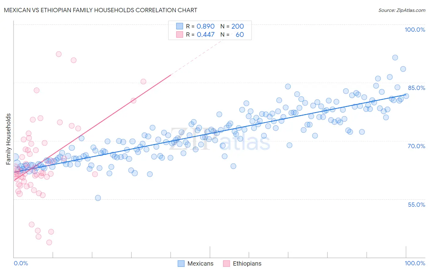 Mexican vs Ethiopian Family Households