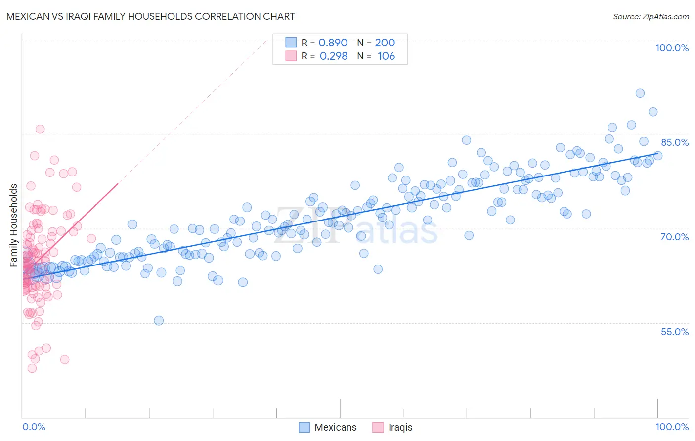 Mexican vs Iraqi Family Households