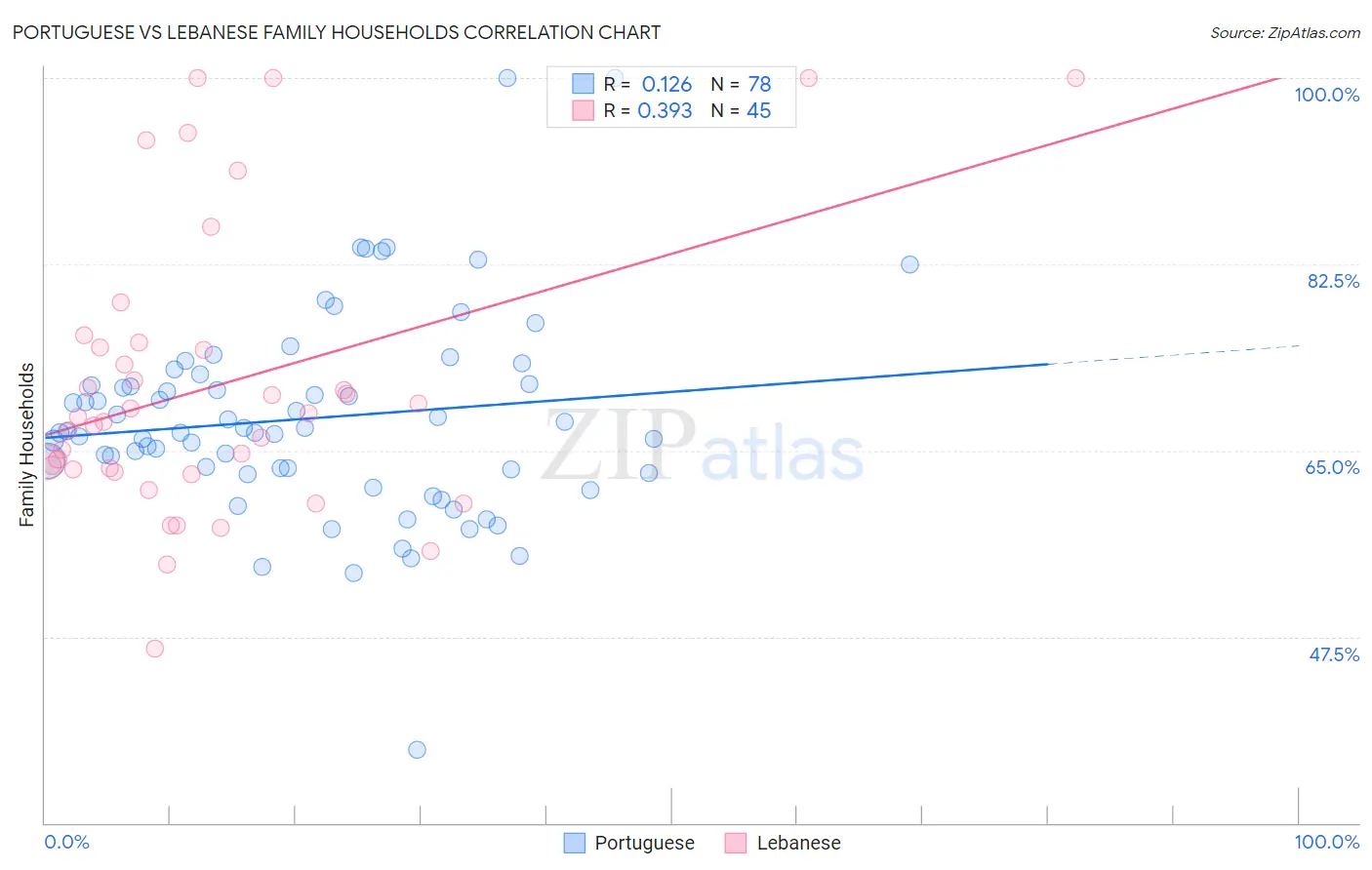Portuguese vs Lebanese Family Households