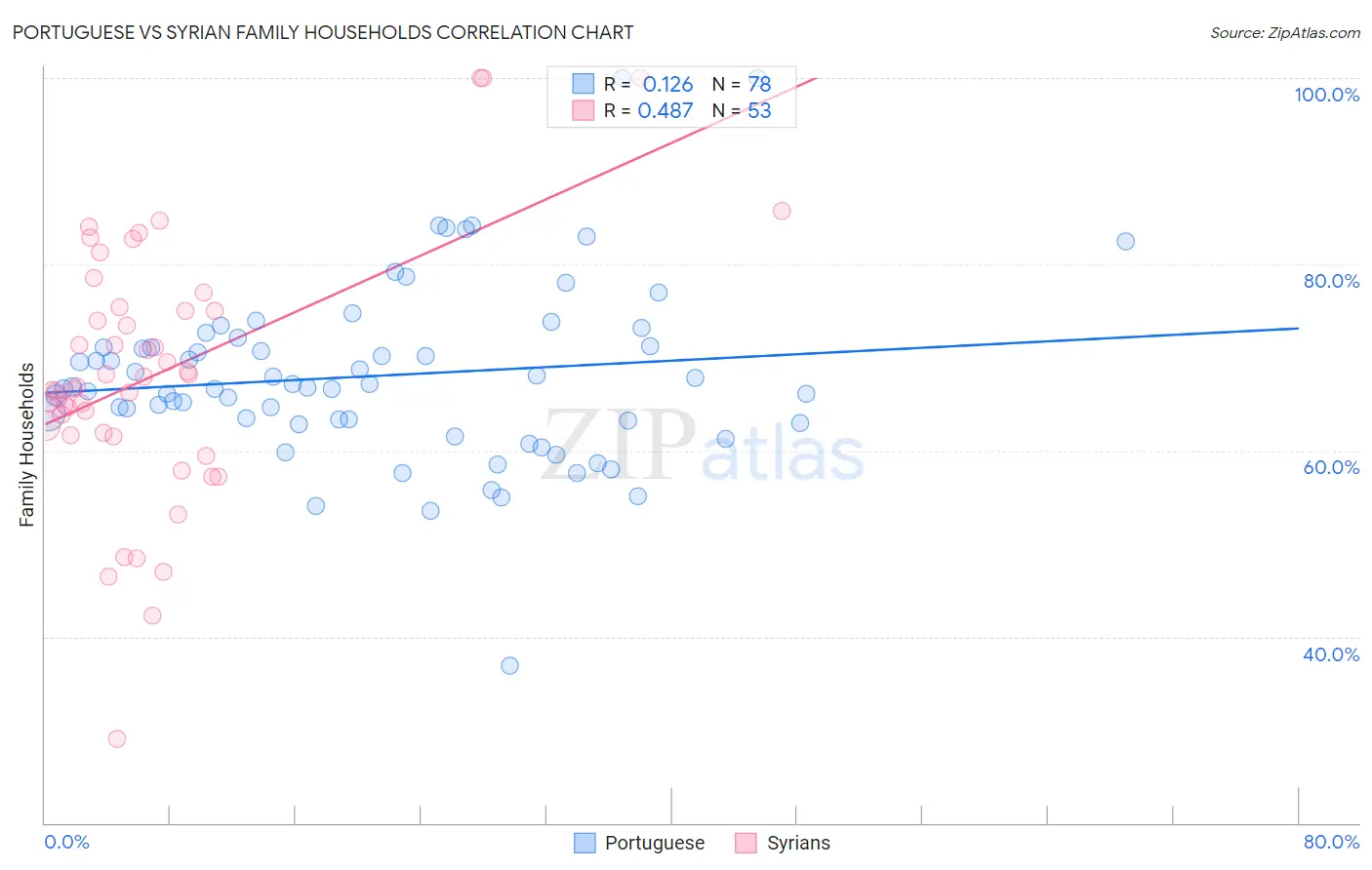 Portuguese vs Syrian Family Households