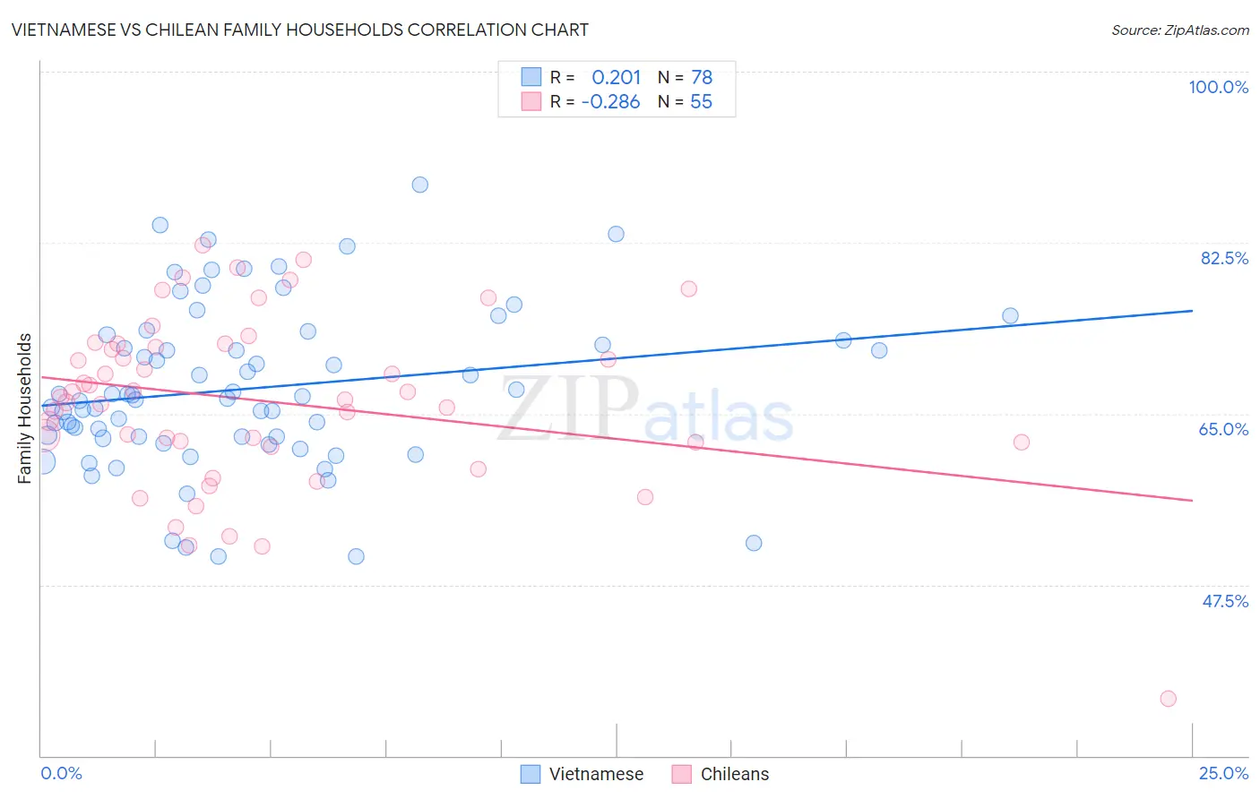 Vietnamese vs Chilean Family Households
