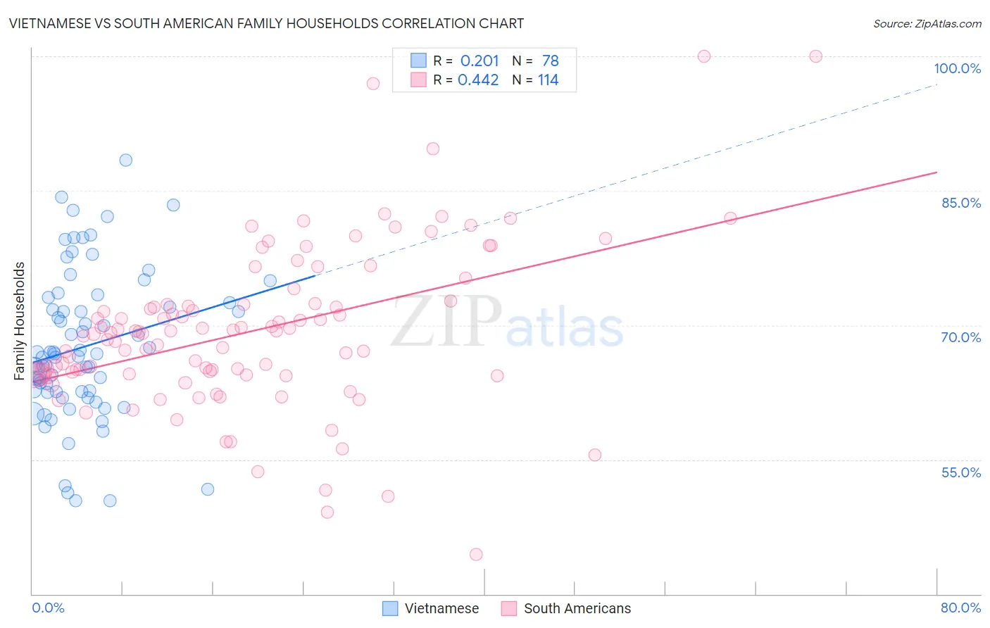 Vietnamese vs South American Family Households