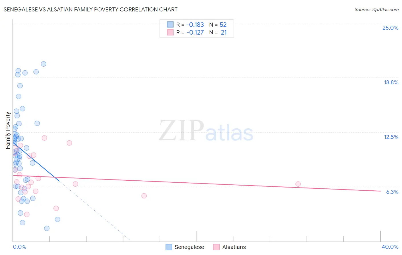 Senegalese vs Alsatian Family Poverty