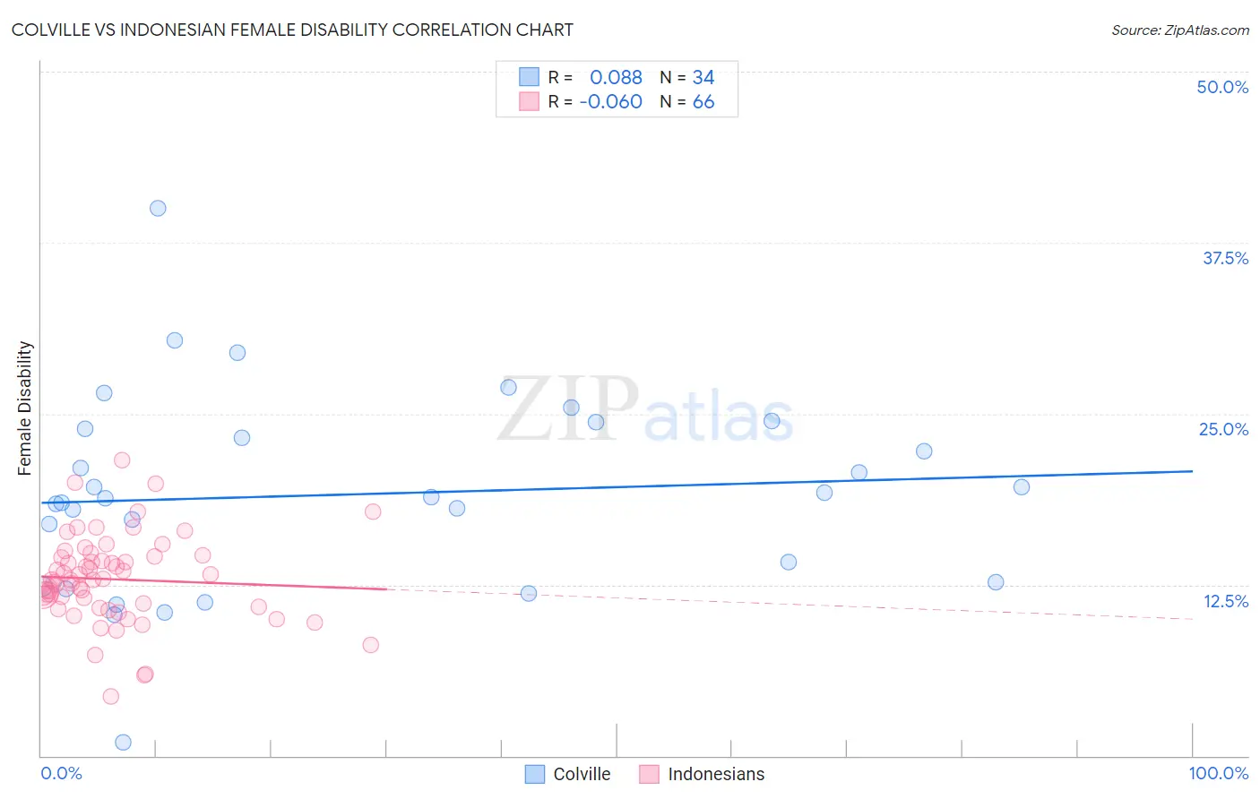 Colville vs Indonesian Female Disability