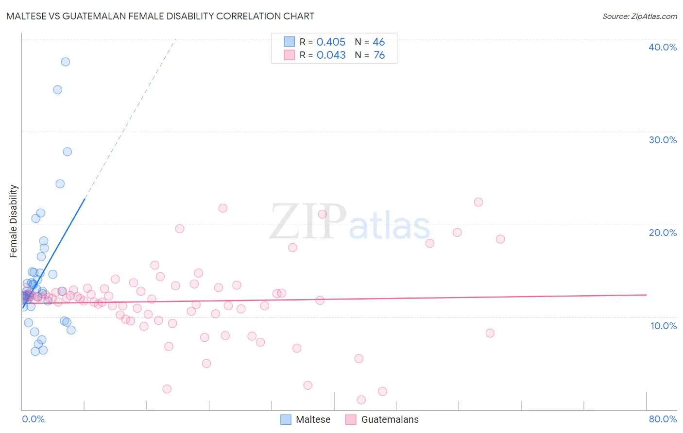 Maltese vs Guatemalan Female Disability