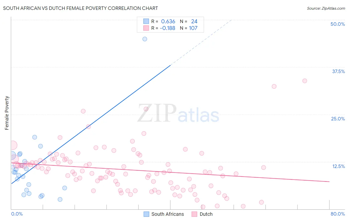 South African vs Dutch Female Poverty
