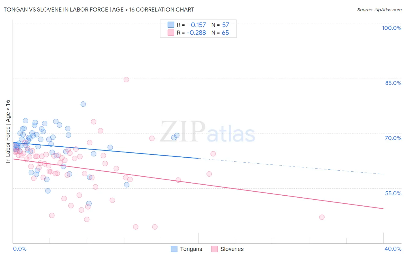 Tongan vs Slovene In Labor Force | Age > 16