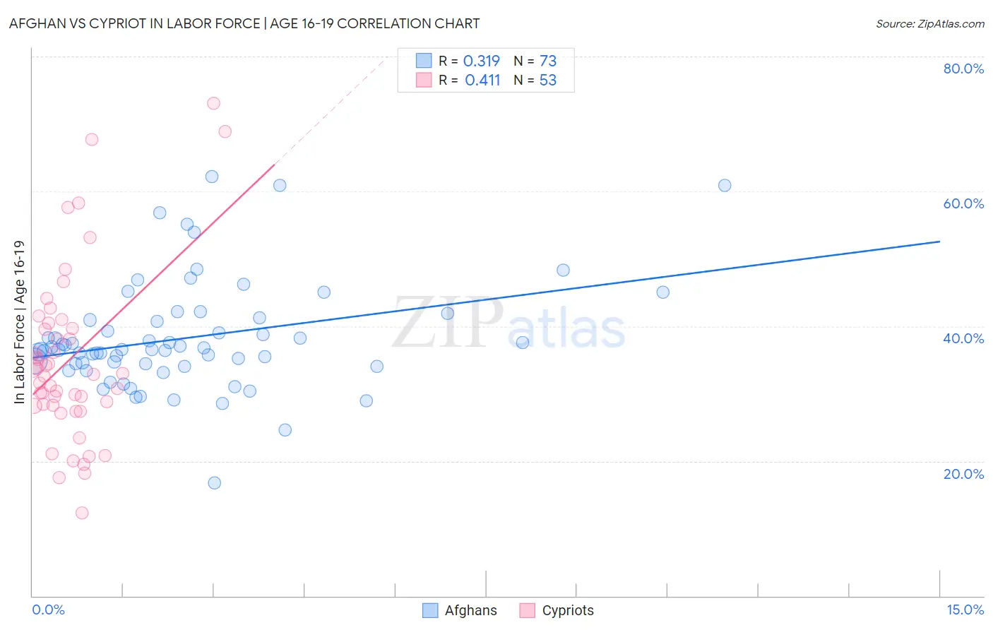 Afghan vs Cypriot In Labor Force | Age 16-19