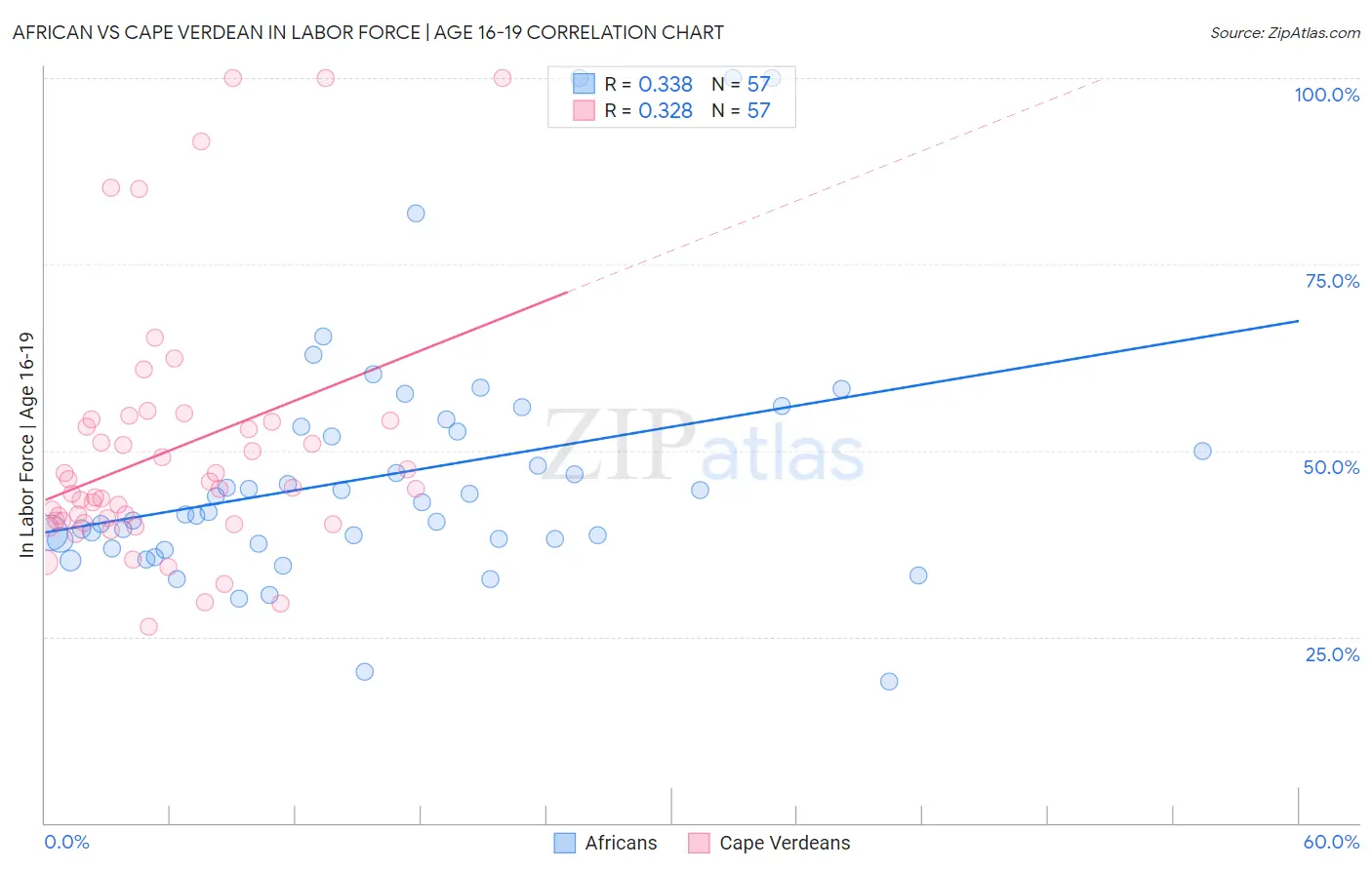 African vs Cape Verdean In Labor Force | Age 16-19