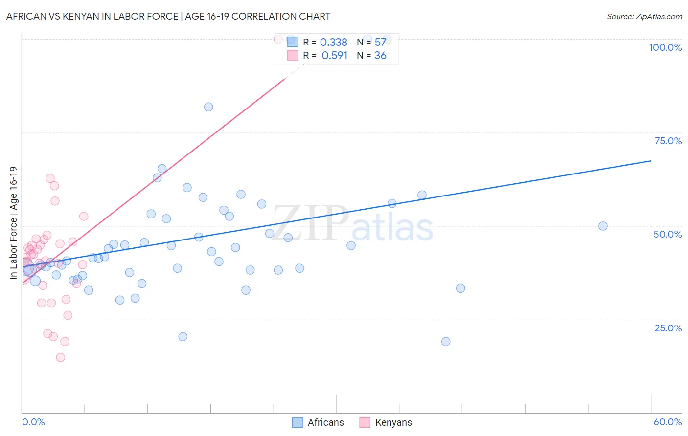 African vs Kenyan In Labor Force | Age 16-19