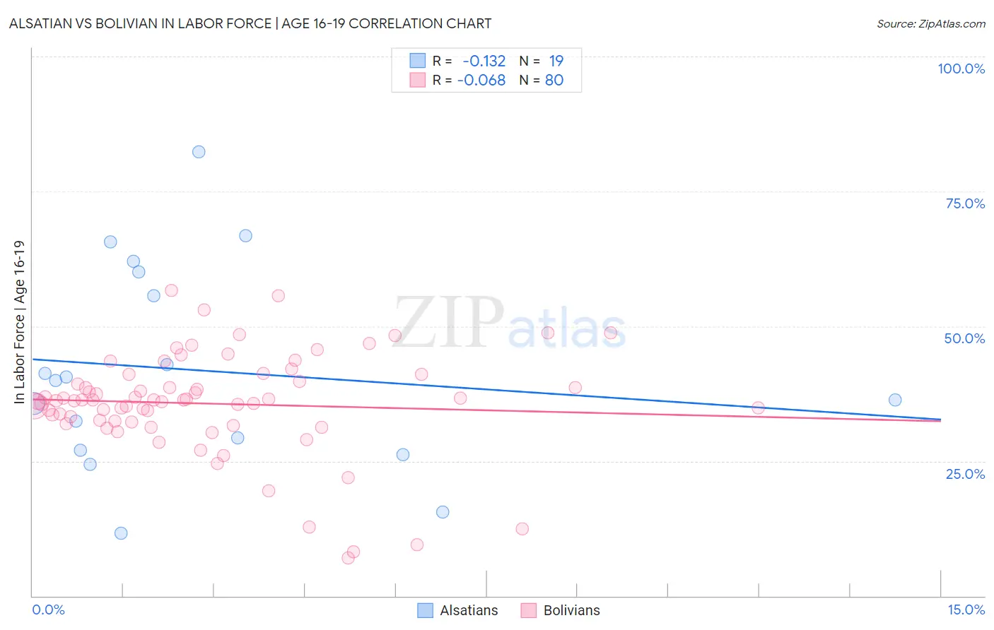 Alsatian vs Bolivian In Labor Force | Age 16-19