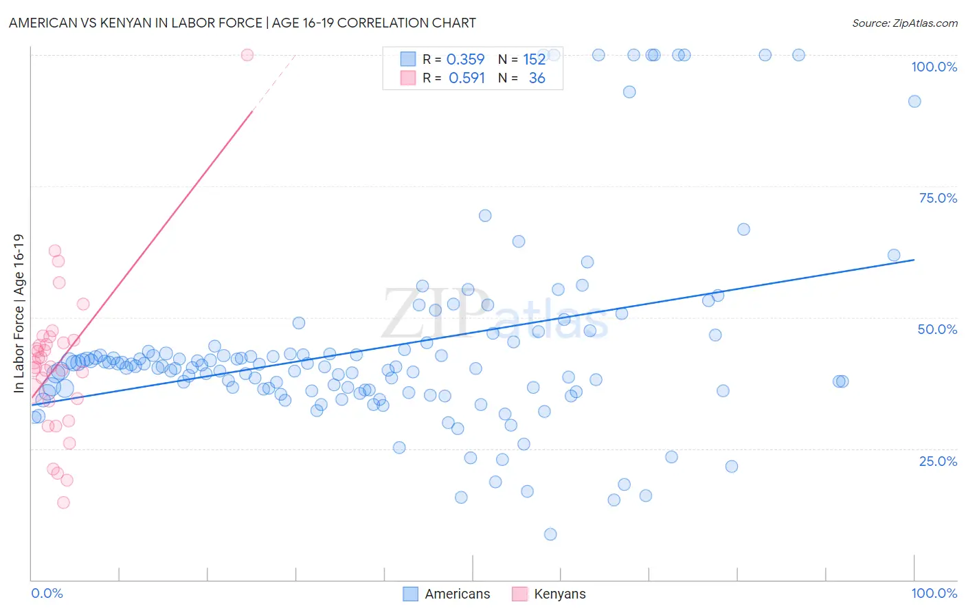 American vs Kenyan In Labor Force | Age 16-19